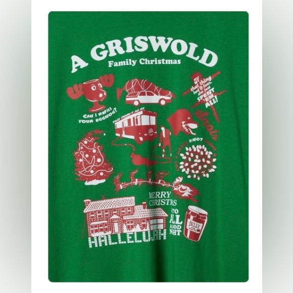 Torrid Christmas Vacation Classic Fit Cotton Long Sleeve Tee Size 1x NWT - Picture 2 of 5